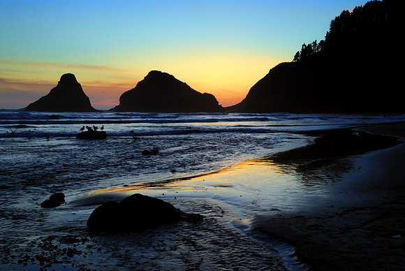 Oregon Lighthouse Sunset